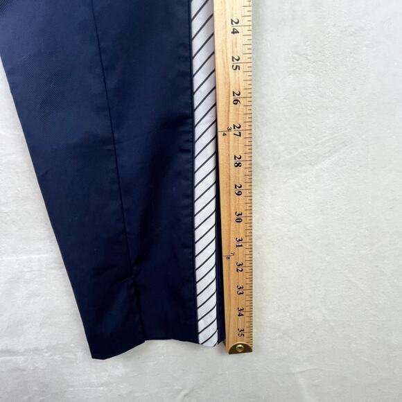 Joie Women's Brookley Stripe Trim Ankle Pants In Midnight Blue w. Pockets Size 4 - Picture 12 of 13